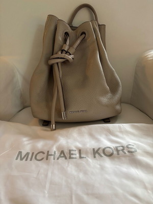 Michael Kors leather backpack like new beige
