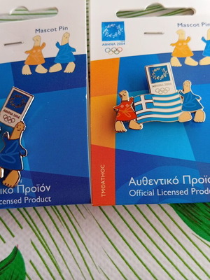 Ολυμπιακές καρφίτσες μασκότ Αθήνα 2004, επίσημο αδειοδοτημένο προϊόν
