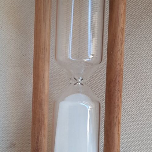 Wooden decorative hourglass Estia, new condition