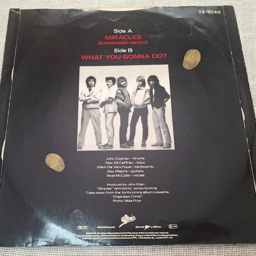 Partners In Crime Miracles / What You Gonna Do? 12' vinyl used, electronic