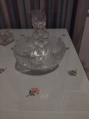 Vintage κρυστάλλινο καλάθι Anna Hütte
