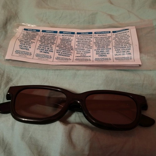 Cinema 3D glasses used