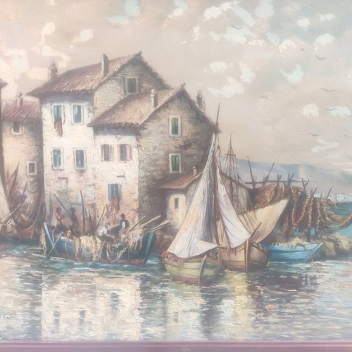 Oil painting C.Karpidas used with signature, 76x64 cm