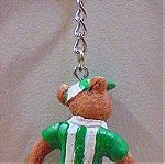  Παναθηναϊκός διαφημιστικό παλιό μπρελόκ κεραμικό αρκουδάκι - ποδοσφαιριστής
