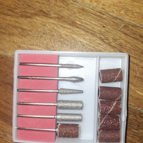 Nail Drill Bits Set 6 Pieces And 6 Rolls New