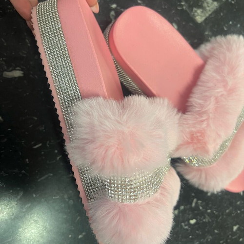 Pink slippers size 38, worn once
