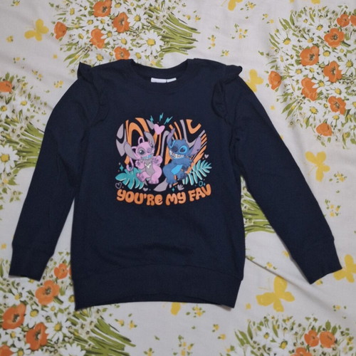 Disney Stitch sweatshirt like new for 5-6 years old, blue