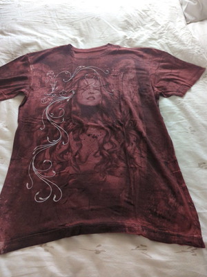T shirt unisex μπορντώ μεταχειρισμένο, μέγεθος L