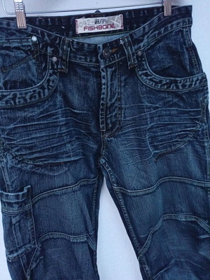 Дънки Fishbone vintage като ново, размер XL, синьо