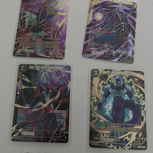 20 golden foil Dragon Ball trading cards