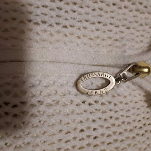 Trussardi Jeans long cardigan used, white, size XL