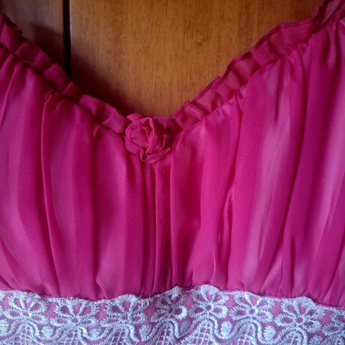 Fuchsia Maxi Dress Shine 2gether like new with lace detail