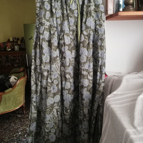 Lieblingsstuck green floral skirt used, cotton with pockets