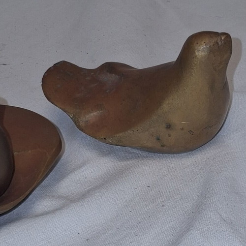 Rare pair of bronze birds by Eleni Vernadaki like new, Athens Design Centre