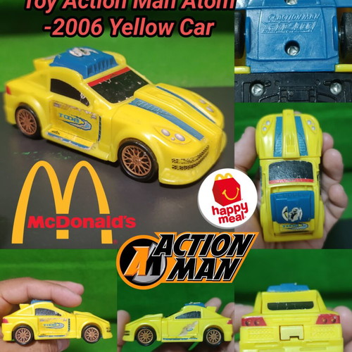 McDonald's Happy Meal Toy Action Man Atom 2006 yellow car Hasbro