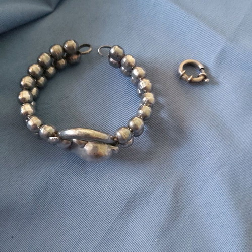 Folli Follie bracelet women's silver wide used with clasp repair needed