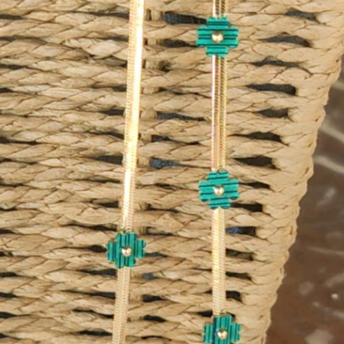 Steel necklace new, gold and silver color