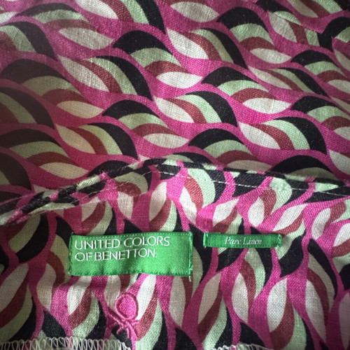 Benetton linen dress multicolor size XL like new