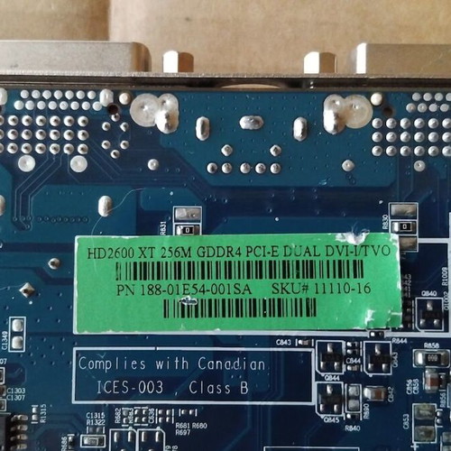 Video card ATi Radeon Sapphire HD 2600 XT 256MB GDDR4 128bit used