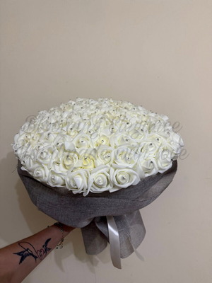 Eternal bouquet of 101 foam roses handmade with stones