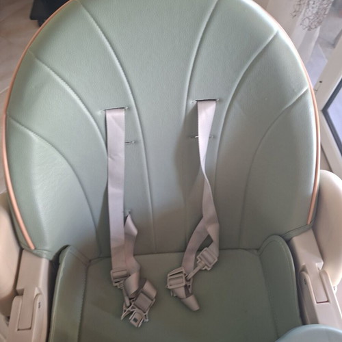 Highchair with wheels, pistachio color