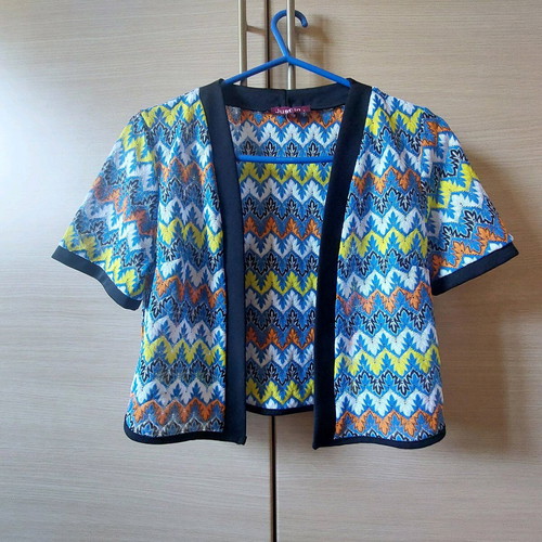 Just In Small colorful perforated bolero new