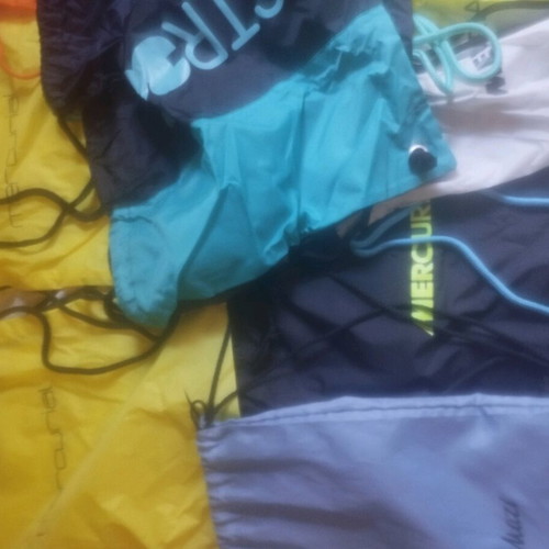 Drawstring bags in excellent condition, pack of 10, various colors