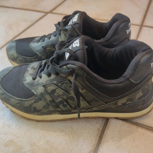 New Balance 574 sneakers used, size 39, camo design