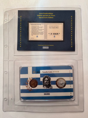 Certified Discobolus 2004 Coin and Silver Medal Set like new