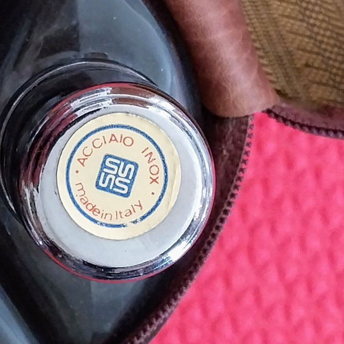 Flask with leather case like new and three bottles