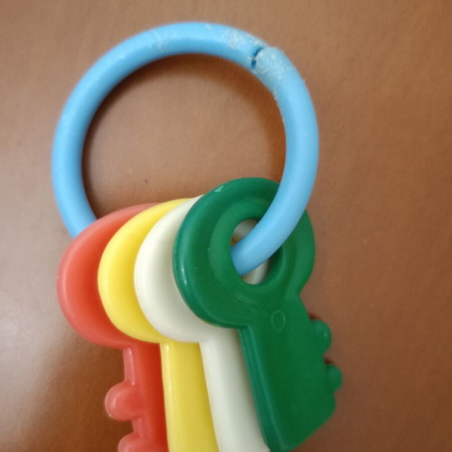 Fisher-Price Vintage Baby Keys used, colorful rattle toy