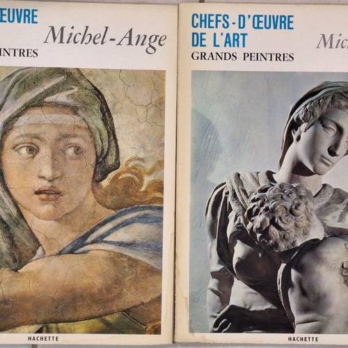 Art album magazines used, pack of 2 with Michelangelo works