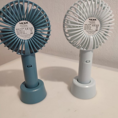 Rechargeable fan, white, micro USB charging