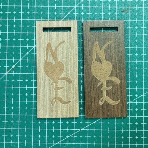 Keychains pack of 12 with genuine leather and wood