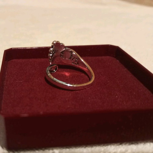 Ring vintage butterfly and flowers stainless steel, like new, boho style