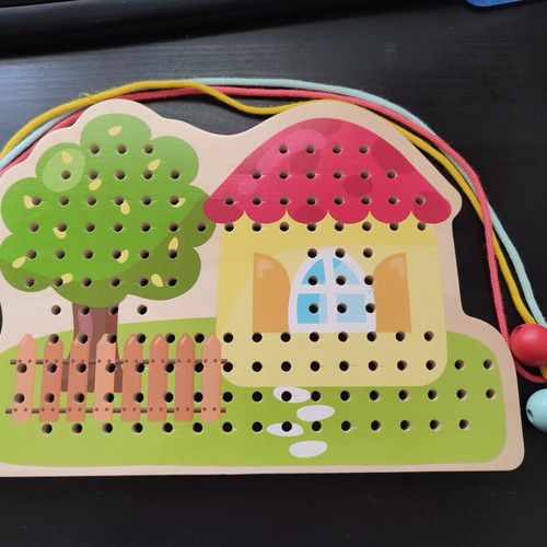 Wooden fine motor skills toy like new