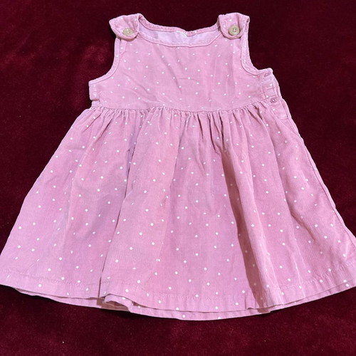 Baby dress for girl pink polka dot 100% cotton used 24-36 months