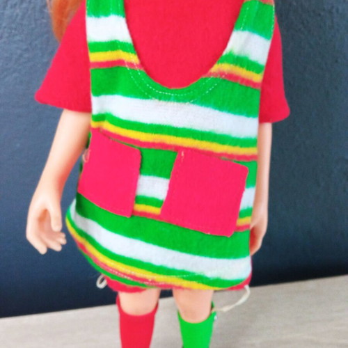 Pippi Longstocking Lyra doll used, vintage, height 45 cm