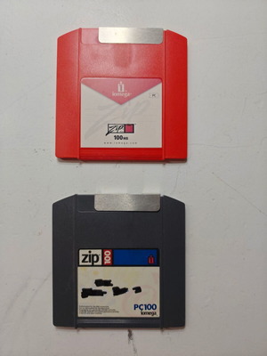 Zip-100 Iomega disks used, pack of 2