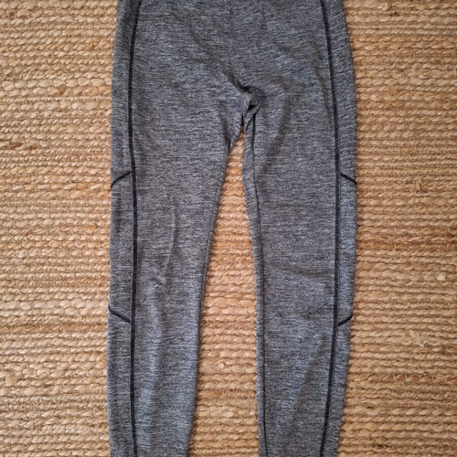 Bershka women's long leggings like new, high waist, slim fit, black and grey