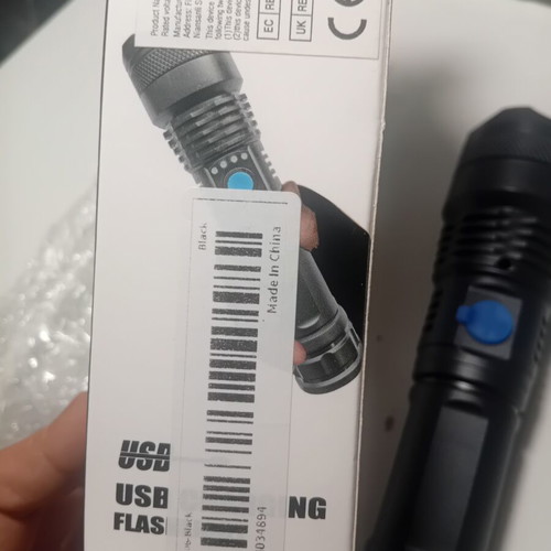 Rechargeable LED Tactical Flashlight new with USB cable