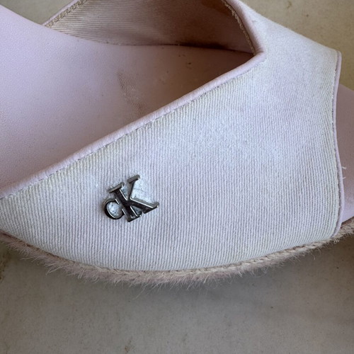 Calvin Klein Pink Wedge Sandals with CK Logo, size 41
