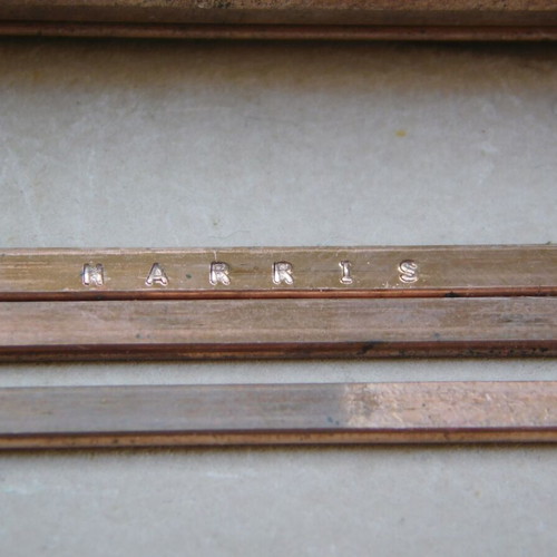Harris 0 Copper Soldering Rods pack of 10 like new, flat hard solder