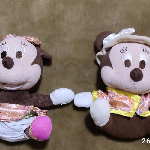Λούτρινα Minnie μεταχειρισμένα, σετ 2 τεμαχίων