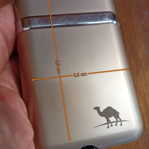 Camel tabletop lighter used, vintage promotional collectible