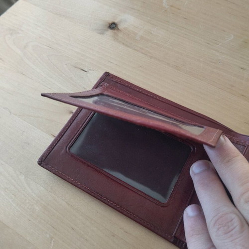 Burgundy leather wallet like new