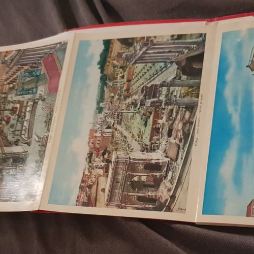 Roma postcard used, collectible leporello booklet