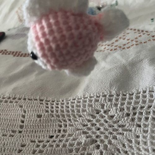 Handmade crochet fish keychains, pair