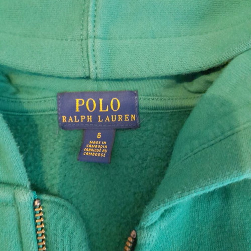 Polo Ralph Lauren hoodie zipper jacket used, green
