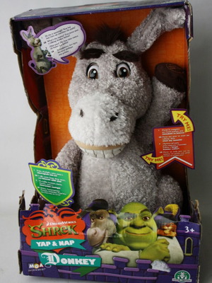 Shrek The Third Yap & Nap Donkey 33cm λούτρινο παιχνίδι που μιλάει καινούργιο